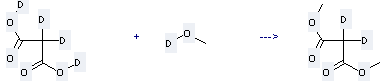Propanedioic-2,2-D2 acid-1,3-D2 can be prepared by O-deuterio-methanol and tetradeuterio-malonic acid
